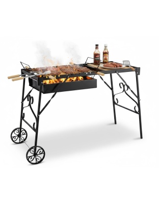 Rustic Garden Grill With Serving Rack - M