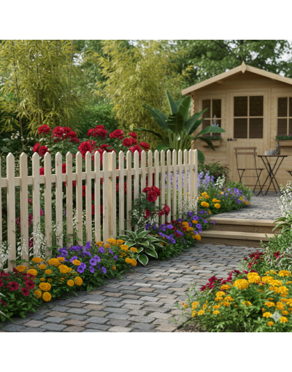 Wood Garden Fence 100 x 100 cm