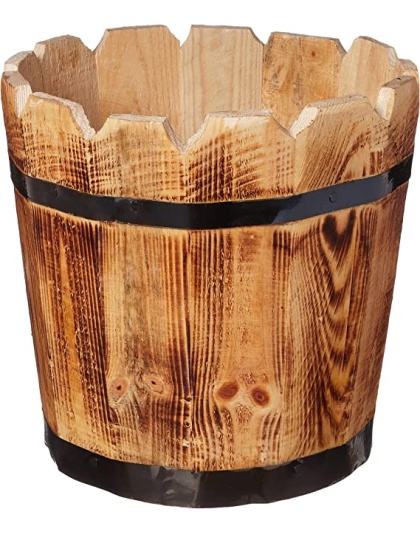wood plant pot وعاء نباتات خشب